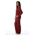 thumbnail image 2 of Just Love Womens Printed Thermal Fleece Sets 6727-10317-BLK-3X (Red Snowflake Reindeer, Small), 2 of 3
