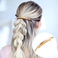 thumbnail image 3 of Hinzic-pasador de pelo dorado de 4 pulgadas, Clip grande para el pelo, Metal, boda francesa, graduación, accesorios elegantes para el cabello para mujer, pelo largo y grueso, 3 of 5