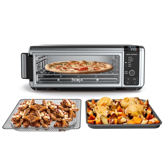 The Ninja® Foodi™ Digital Air Fry Oven, Convection Oven, Toaster, Air Fryer, Flip-Away for Storage, 1800 watts, Stainless Steel, SP100