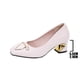 thumbnail image 5 of Cojines Del Dedo Del Pie para Zapatos de Moda Cerrado Del Dedo Del Pie de Tacón Medio Bombas de una Patada con Ornamento Metálico Zapatos Casuales de las Mujeres, 5 of 9