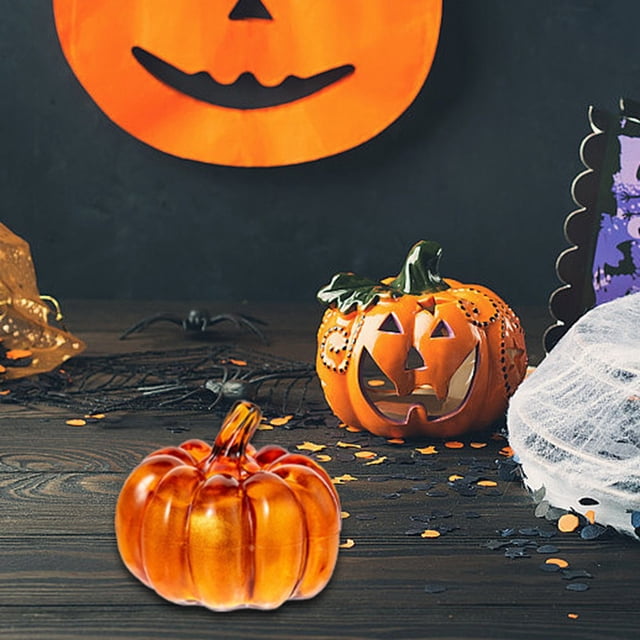 Decoration Pumpkin LED Light Up Jack O' Desktop Ornament For Vintage Ornament Set Vintage Christmas Ornament Strength Ornament Special Christmas Ornament Sparkly Ornament