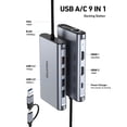 thumbnail image 2 of Estación de acoplamiento USB GIISSMO 9 en 1 con doble monitor triple, 2 of 6