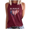 thumbnail image 2 of VKOYWKM Stars and Stripes Graphic Tank Tops Women American Flag Graphic Tank Shirts Sleeveless Loose Fit Crew Neck Tanks Patriotic Independence Day Clothes, 2 of 4
