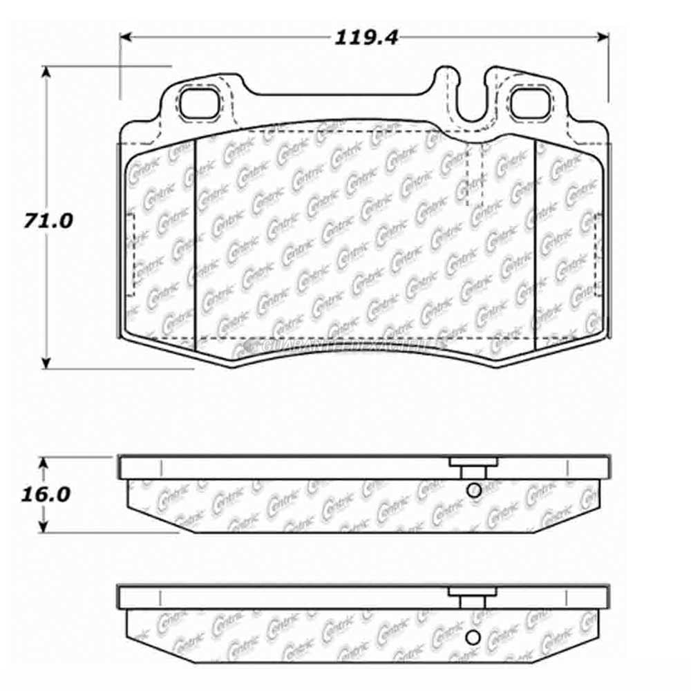 Centric Brake Pad Set, #100-08470