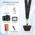 thumbnail image 6 of Phone Lanyard, Adjustable Neck Strap with 4 TPU Patch for Phone Case Keys ID Badges Universal Cell Phone Lanyard Compatible with iPhone, Samsung, Most Smartphones, 2 Pack, Black Black, 6 of 12