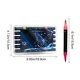 thumbnail image 3 of A Plastic Dual Tip Two Color Glitter Marker Pen With Fine Point For Art Planner Coloring 0.4Oz 6.1X0.47 Inches, 3 of 6