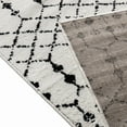thumbnail image 7 of Masada Rugs Geometric Bohemian Low Pile Area Rug Ivory Black 8' x 10', 7 of 7
