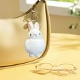 thumbnail image 3 of Yooshoverk Rabbit Keychain, Furry Plush Pendant, Cute Car Key Decor, Small, Backpack Travel Accessory, 3 of 7
