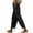 Black, variant on Cotton Yoga Pants for Women New Women Summer Pants Cotton Linen Wide Leg High Waisted Beach Pants Drawstring Trousers with Pocket Black XL