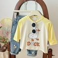 thumbnail image 2 of Kids Shirts Baby Boys Girls Raglan Long Sleeve Tees Spring Autumn Cartoon Cute Toddler Cotton Basic Tops for 1-13 Years, 2 of 7
