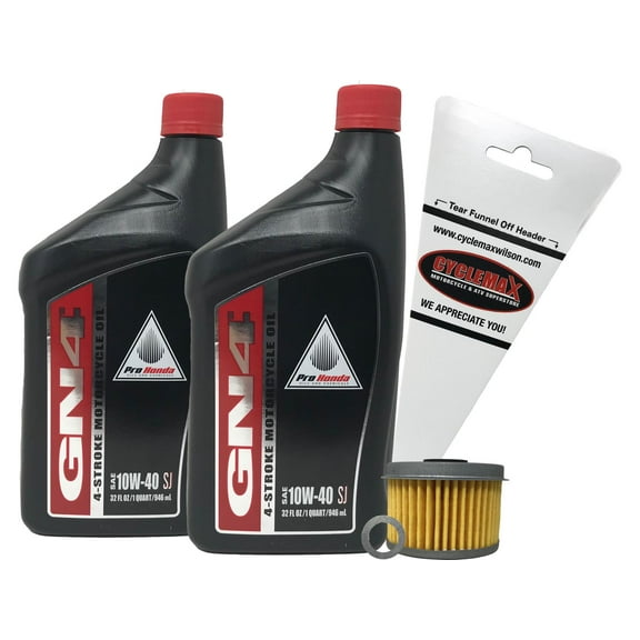 Cyclemax Oil Change Kit for 2017-2023 Honda Rebel CMX300 with 10W-40 Oil