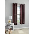 thumbnail image 2 of (2 pack) Mainstays Textured Faux Silk Light Filtering Grommet Curtain Panel, Set of 2, Burgundy, 37” W x 63” L, 2 of 6