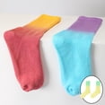 thumbnail image 4 of Calcetines de para mujer Calcetines de tubo Calcetines para caminar casuales - Amarillo verde Macarena Calcetines largos degradados, 4 of 8