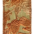thumbnail image 2 of Homeford Embossed Autumn Leaves Faux Linen Wired Ribbon, 1-1/2-inch, 10-yard, Natural, 2 of 4
