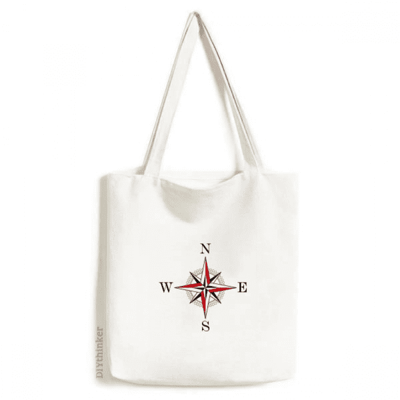 Southeast Compass Positioning Direction Tote Canvas Bag Shopping Satchel Casual Handbag