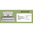 thumbnail image 4 of LED Illuminated Floating Bed Frame with Wireless Charging Headboard & Hidden Storage, Box Spring Free White Platform Bed for Large Mattress, 4 of 9