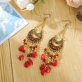 thumbnail image 5 of Eosunjian Women Earrings Ethnic Style Decorative Moon Shape Long-lasting Lady Earrings for Daily Wear Black, 5 of 13