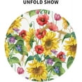 thumbnail image 4 of Sunflower Tablecloth 60 Inch Round Floral Table Cloth Dust-Proof Wrinkle Resistant Rustic Farmhouse Flower Tablecloth for Holiday Kitchen Dining Room Party Picnic Indoor Outdoor, 4 of 6