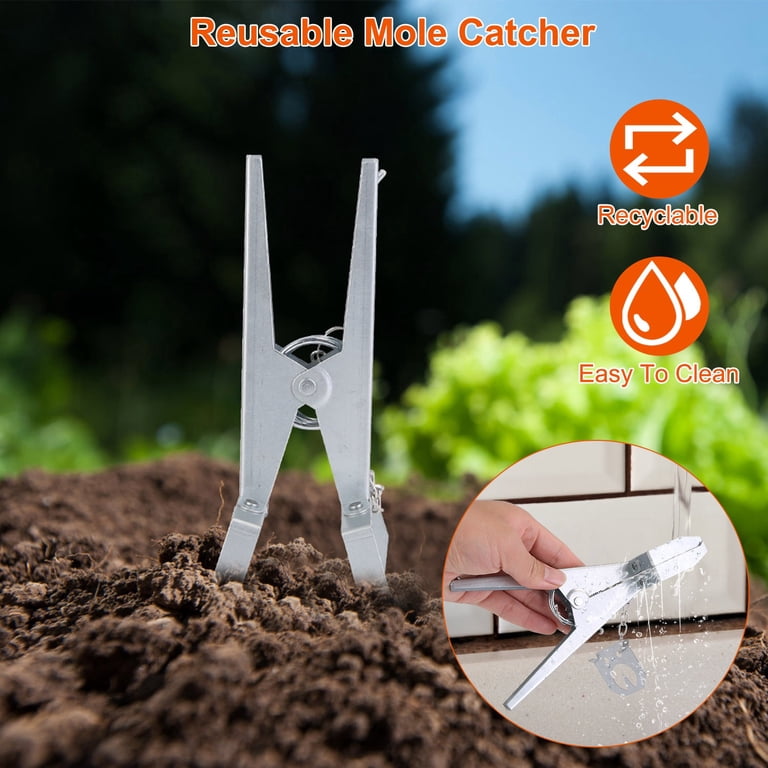Mole Trap,Galvanized Steel Scissor Trap,Reusable and Easy-Set Quick Mole Trap,Galvanized Steel Scissor Trap,Reusable and Easy-Set Quick