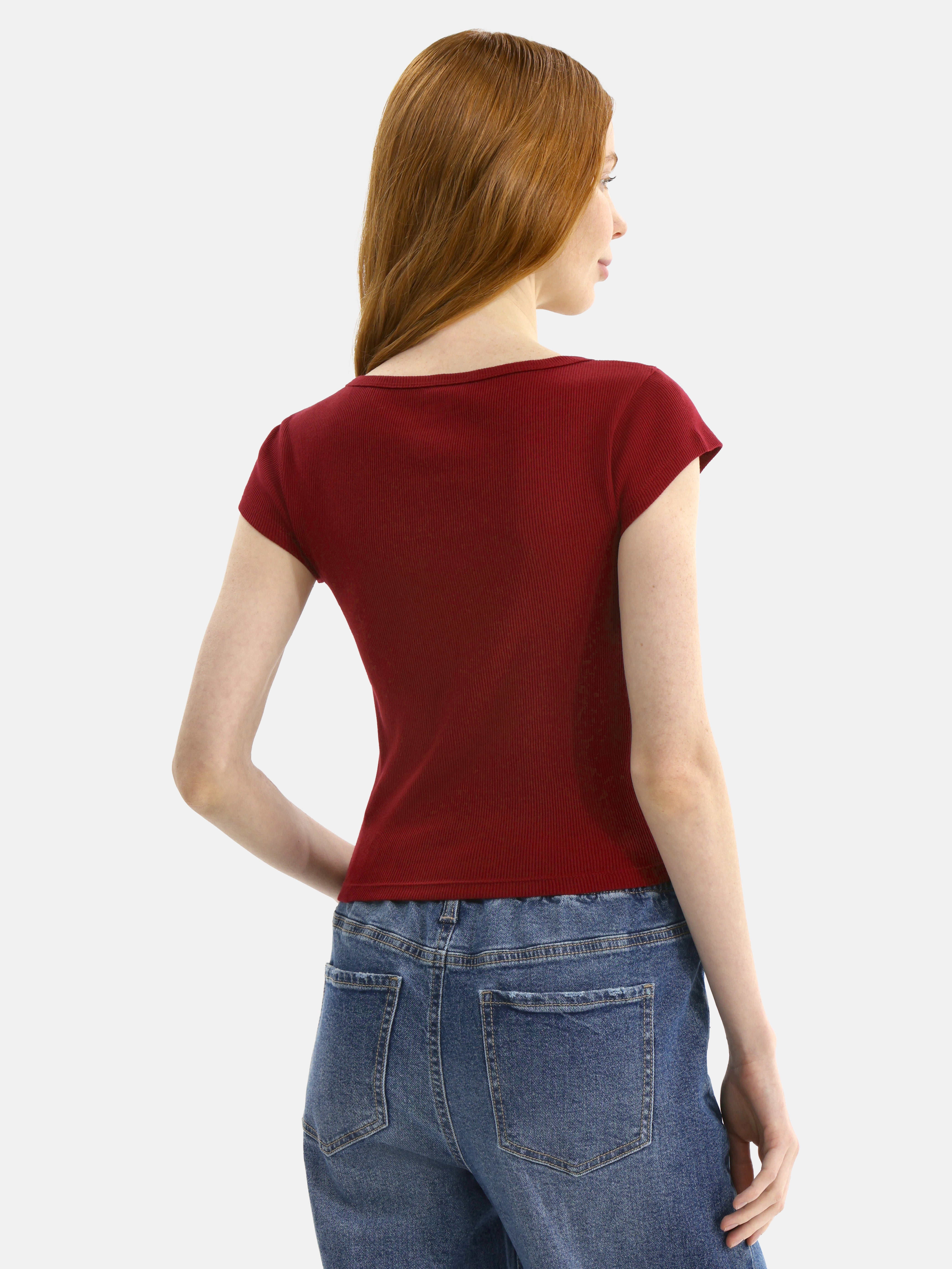 No Boundaries Cotton Henley Tee, Women's