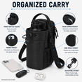thumbnail image 5 of QingRoam Magnetic Water Bottle Bag for Gym with Phone Pocket Metal Surface Attachment Adjustable Crossbody Strap Black, 5 of 7