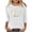 A107 White-Ribbed Easter Tshirts, variant on Mifsaly Ribbed Easter Tshirts for Women Cute Animal Graphic 3/4 Sleeve Shirts Comfortable Breathable Casual Easter Tops Tee M