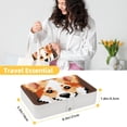 thumbnail image 5 of Pixel Dog PU Leather Earring Organizer with Removable Compartment - Portable Jewelry Stand, Bracelet Holder, Display Case, 5 of 6