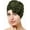 Army Green, variant on Women Turban Flower Beads Cap - Elastic Beaded Solid Color Headwrap Chemo Beanies Cancer Headwear Hat for Hair Loss Cover