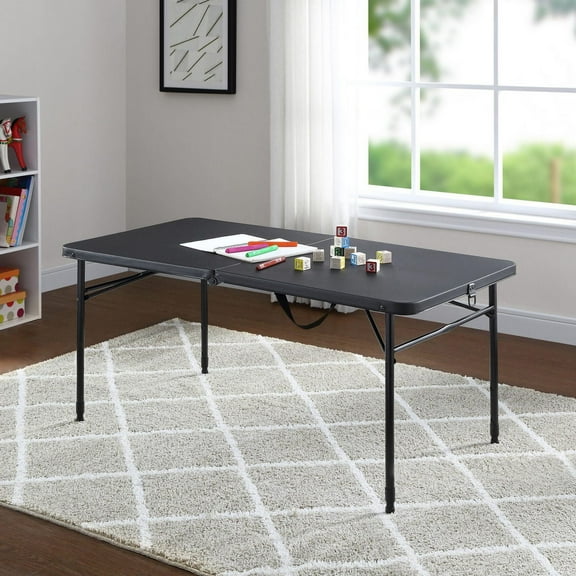 Mainstays 4 Foot Folding Table, Black
