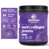 Zammex Multi Collagen Peptides Powder 21.2oz, Unflavored Hydrolyzed Multi Collagen Protein Powder, Collagen Types I,II,III,V,X, 2-Months Supply