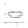thumbnail image 4 of Auriga Fine Jewelry 10K White Gold 3mm Lightweight Milgrain Half Round Wedding Band for Women Size- 13.5, 4 of 5