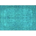 thumbnail image 1 of Ahgly Company Machine Washable Indoor Rectangle Persian Turquoise Blue Traditional Area Rugs, 3' x 5', 1 of 4