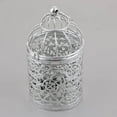 thumbnail image 4 of facefd Electroplated Metal Birdcage Shape Tea Light Candle Holder B-Silver, 4 of 8