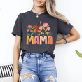 thumbnail image 2 of Wildflower Floral Mama Womens Graphic Tee Boho Mom Shirt Casual Novelty Top, 2 of 6