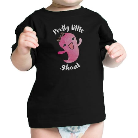 

Pretty Little Ghoul Baby Girl Halloween Tshirt Black Infant T-Shirt