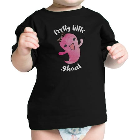 Pretty Little Ghoul Baby Girl Halloween Tshirt Black Infant T-Shirt