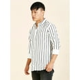 thumbnail image 4 of TryBuy Bohemian Striped Men's Shirts, Full Sleeves Button-Up Casual Shirt for Men, Sizes L, 4 of 9
