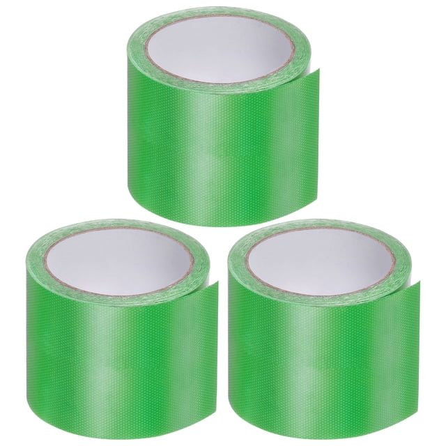 Uxcell Lot de 3 Ruban de Réparation de Tissu, 3.15"X14.6 Pieds Ruban de Réparation de Store Universel Imperméable Vert Clair