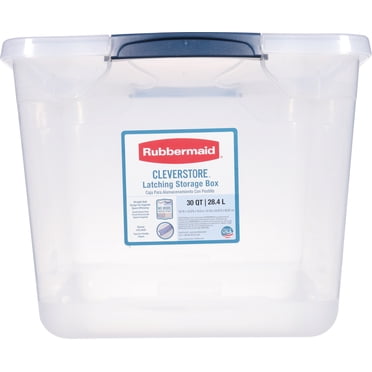 Rubbermaid RMCC300014 Clever Store Storage Container, 30 Quart