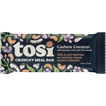 TOSI SuperBites, Gluten-Free Snack Bars, Cashew Coconut, Vegan, Organic, 2.4 oz, 12 bars