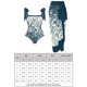 thumbnail image 2 of Traje de Baño Maillot de bain une pièce pour femme, deux pièces avec jupe portefeuille, paréo (bleu S) Kuymtek Azul T S para Mujer, 2 of 8