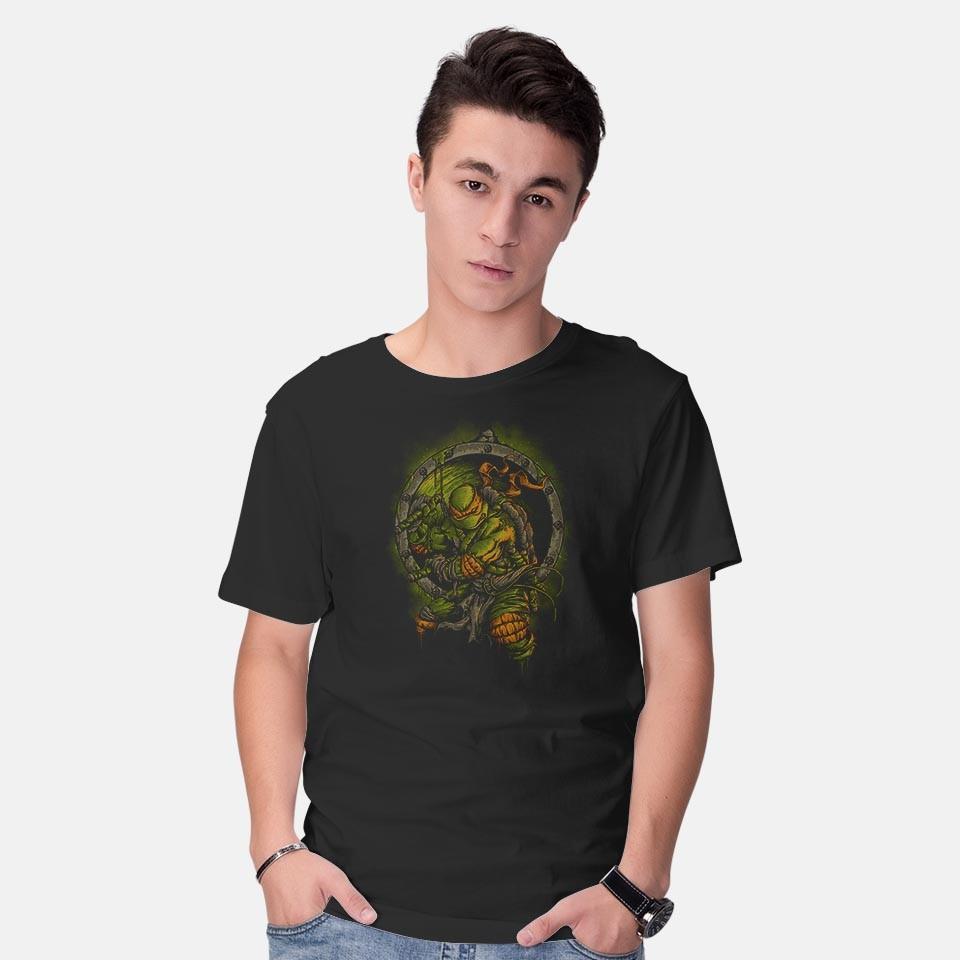 TeeFury Men’s Graphic T-shirt Turtle Titan - TV Show | Cartoon | Black | Small - image 2 of 6