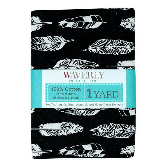 Waverly Inspirations 1 Yard Cut 100% Cotton Prints Fabric Black and White 44" Wide for Quilting & Sewing