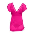 thumbnail image 2 of LYEAA Plus Size One Piece Swimsuits for Women Bathing Suit Tie Side Mesh Backless Swimming Sets Summer Swimwear, 2 of 4