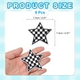 thumbnail image 2 of Uxcell 8 Pcs Parches Bordados en Forma de Estrella para Planchar, Apliques Bordados, Parches para Chaquetas, Colección de Denim, Ropa, Vestidos, Sombreros, Jeans, Accesorio de DIY, Negro/Blanco, 2 of 6