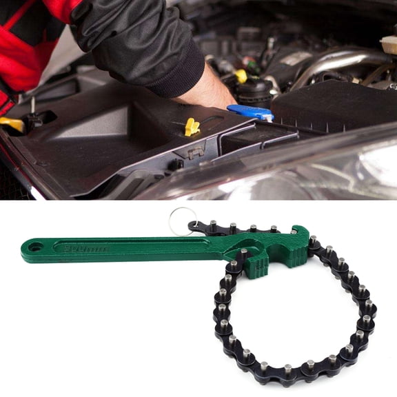 NFTIGB 12inch / 30.48cm Car Chain Type Oil Fuel Filter Wrench Spanner Removal Tool Forged Steel