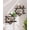 Black-2, variant on Floating Shelves Set Of 2 Wall 2-tier Hanging Shelf 2 Mounted For Living Room Bedroom Kitchen Office Study Rustic Brown Tbj01p2bf