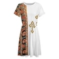 thumbnail image 4 of Ethiopian Fashion Women's Dress Short Sleeve Summer Sundress Summer Women Clothes, 4 of 7