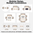 thumbnail image 6 of ALAULM 3 Pieces Outdoor Patio Furniture Set,Outdoor Sectional Furniture All Weather Thick PE Rattan Wicker Patio Conversation Set with Thickened Cushions,Sand, 6 of 8