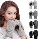 thumbnail image 2 of Winter Knitted Fingerless Gloves Convertible Mittens Flap Cover For Men Women Thermal Insulation Warm, 2 of 5